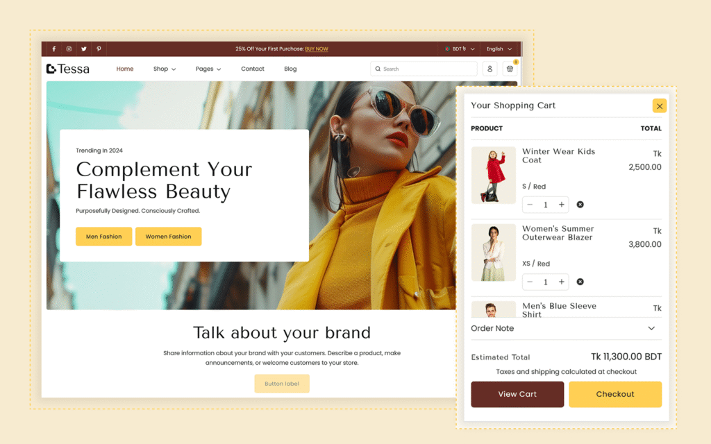 Tessa – Fashion Shopify Theme