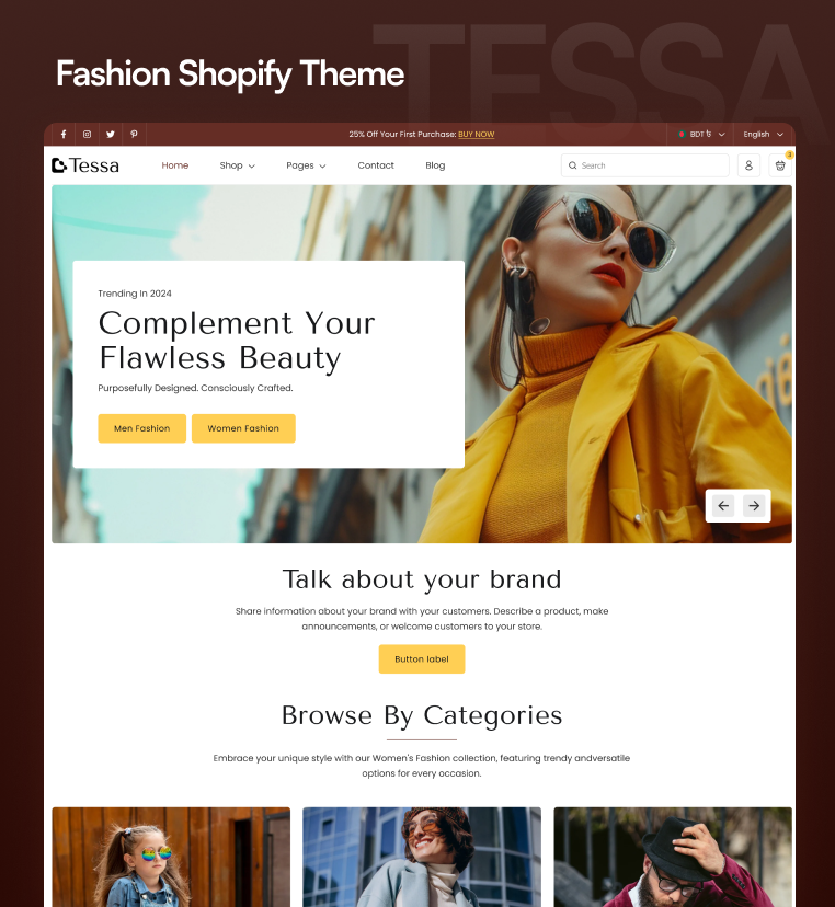 Tessa - Fashion Shopify Theme
