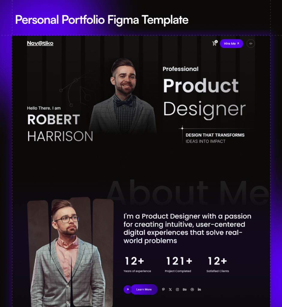 Novatiko – Portfolio & Agency Figma Template