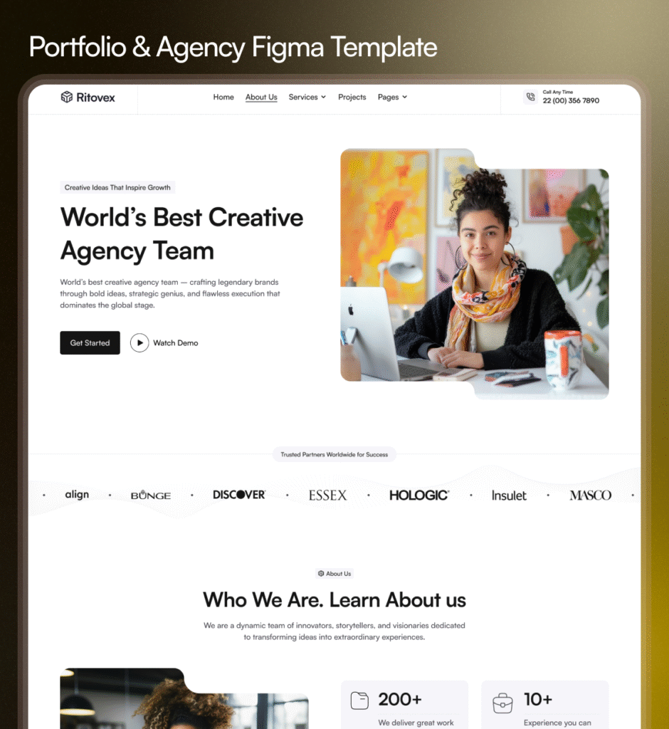Ritovex – Portfolio & Agency Figma Template