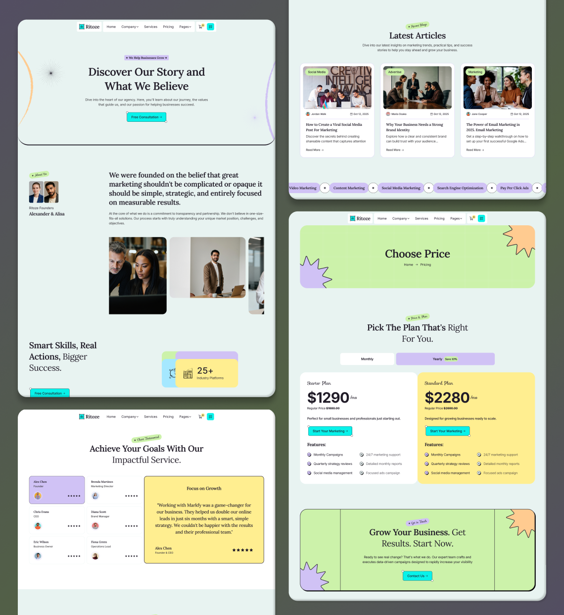 Ritoze – Marketing & Advertisement Agency Figma Template