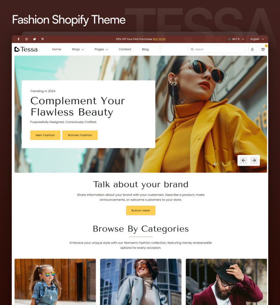 Tessa – Fashion Shopify Theme